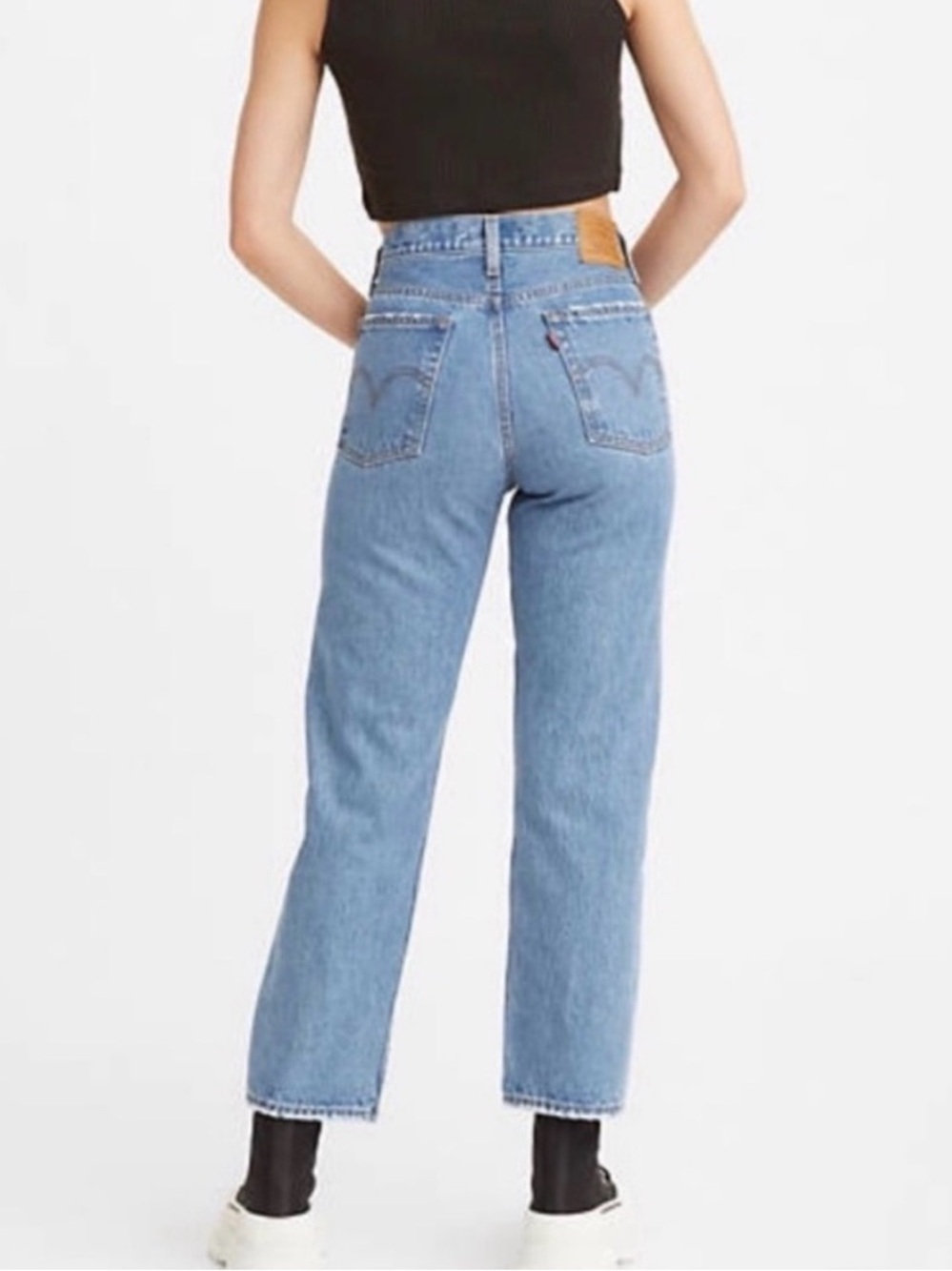 Levi's Wedgie Straight Jeans Button-fly Distressed Size 30